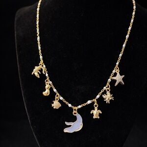 18k Gold Charm Necklace
